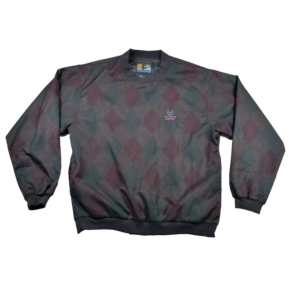 Vintage Forrester's Jacket Mens M Rainshedder Wyncote Golf Argyle Pullover USA